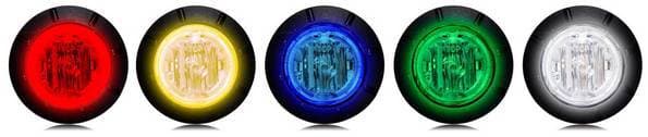 1-1/4” LED Mini Combination Clearance Marker Lights (Blue Clear Lens)